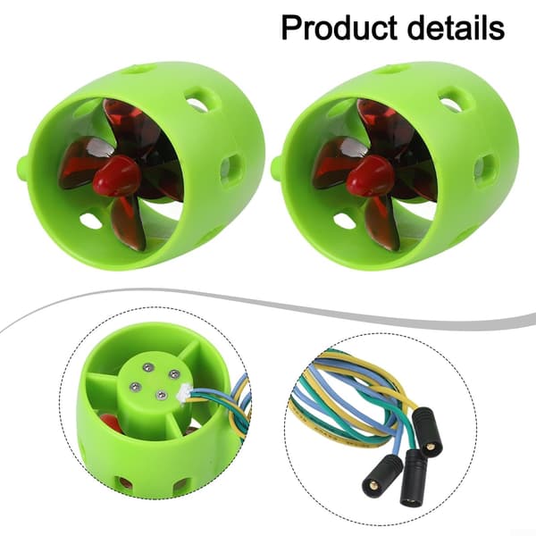 12V-24V Undervanns Thruster Motor 4-blads Propell (1 Par) 1 Pair