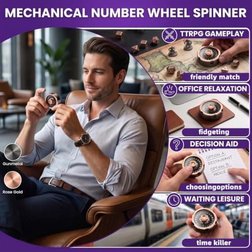 D20 Metal Fidget Spinner, Mekanisk Roulette DND Terning Spin til Voksne