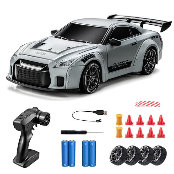 RC Driftbil, Ljusgrå 1/24 Fjärrstyrd Driftbil för Vuxna Grey 15 / 1:24 Scale