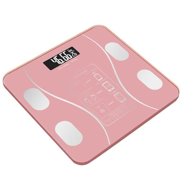 Digital badevægt kropsfedt BMI-måler PINK Pink Pink