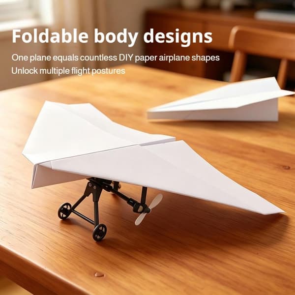 RC Papirflysett, DIY Elektrisk Fly med Gyrostabilisator (Tre Batterier) Three Batteries