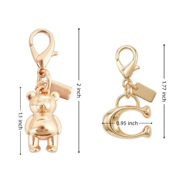 Väskberlock, söta handväskberlocker, väsktillbehörsberlocker, väskkedjor, handväskberlocker C-Bear Gold