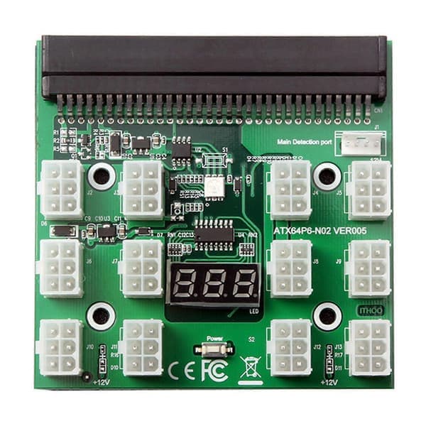 Breakout-kortti HP 1200w 750w PSU GPU Miner Mining BTC ETH -laitteelle