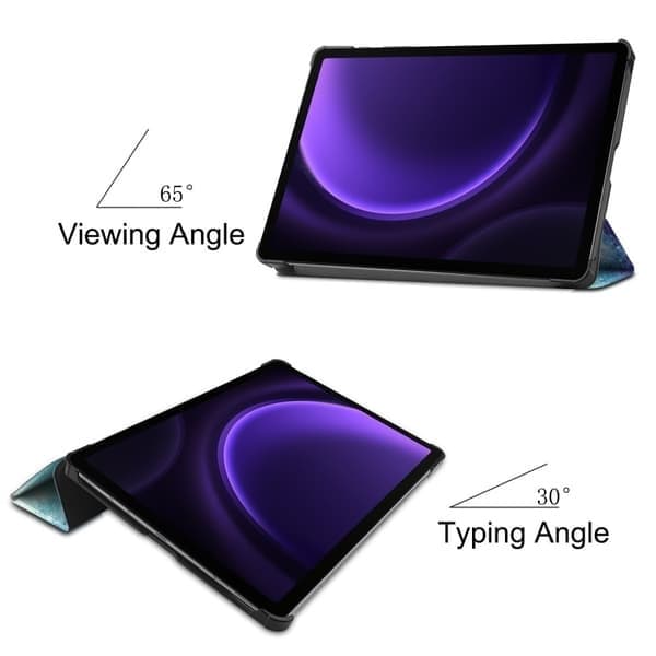 Ohut suojakotelo Samsung Galaxy Tab S10 Lite / S10 FE / S9 FE -tableteille, Space Multicolor, Monivärinen