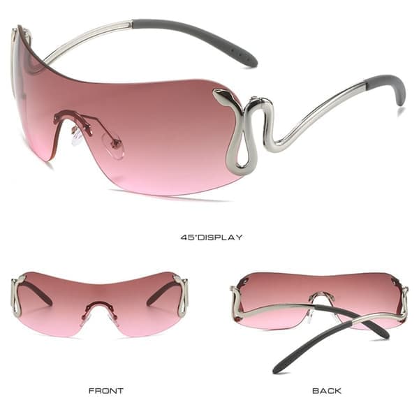 Sneaky Snake -aurinkolasit Y2K-aurinkolasit TEA PINK TEA PINK Tea Pink
