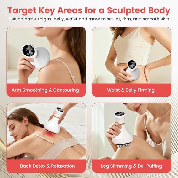 Lymfedrænage massager – Dyb massage til krop & cellulite hvid