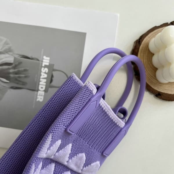 Skuldertaske med kæde, strikket håndtaske til kvinder SORT Sort black