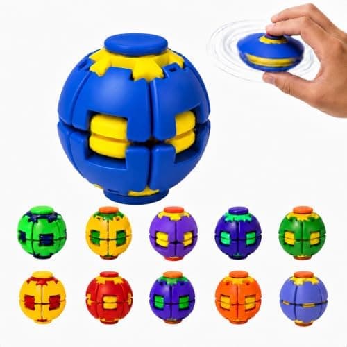 3D roterande dekompressionsboll, pressande fingertoppsgyroskop (blå - B) Blue - B