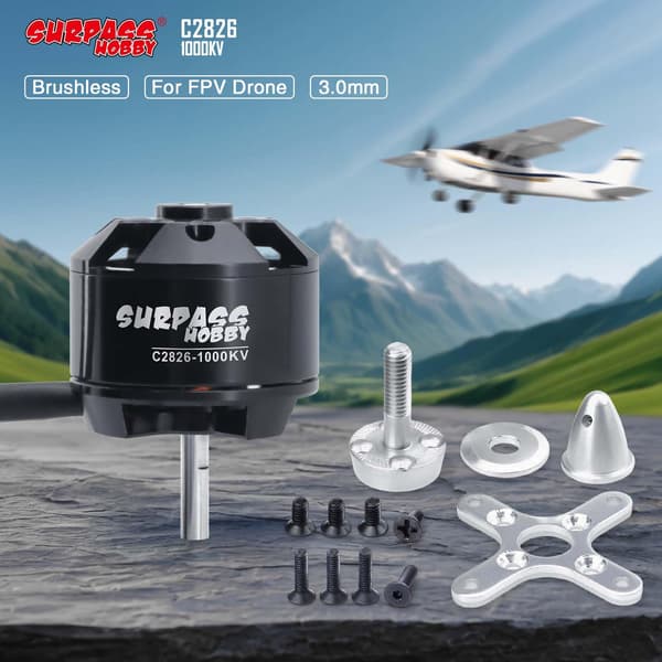 Surpass C2830 1300KV borstlös motor för RC-flygplan med fast vinge 1300kv