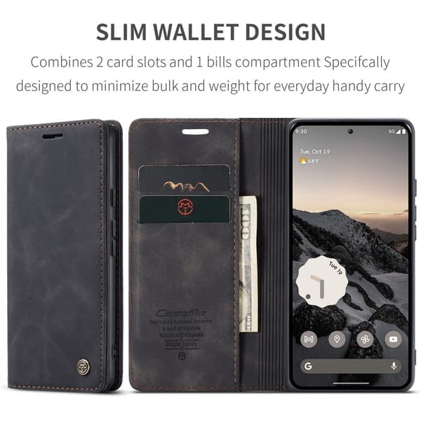 CaseMe Slim Wallet Cover Google Pixel 10 Pro Sort