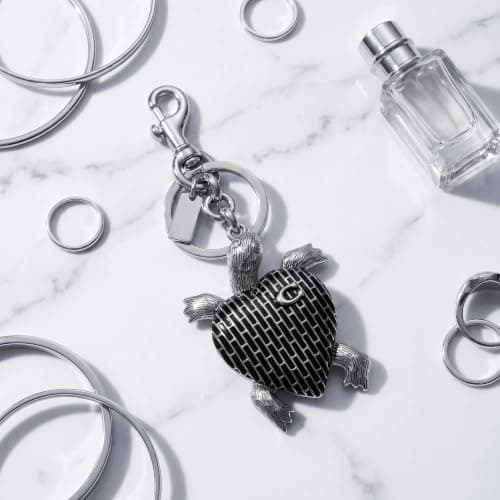 Väskberlock, söta handväskberlocker, väsktillbehörsberlocker, väskkedjor, handväskberlocker Silver-Turtle