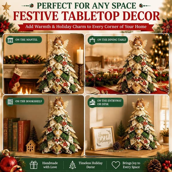 Atallit 2026 Nyt 3D DIY Quiltet Juletræssæt Patchwork Håndværkssæt Elf