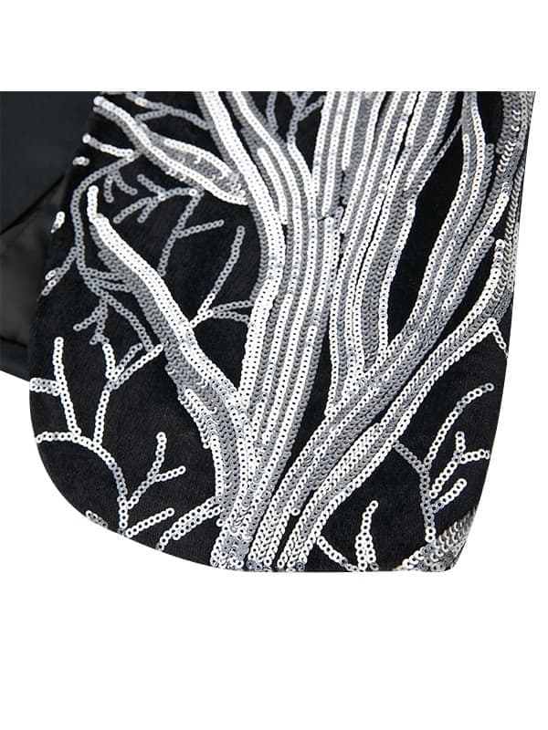 Dressjakke for gutter, smal passform, smokingjakke, formell, sølv, størrelse 6 silver 6
