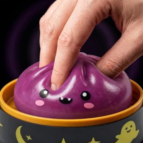 Halloween Spooky Ghost Dumpling Squishies Legetøj, Dumplings Stressbolde til Voksne Fidget Legetøj med Damper, Aflastning Fidget Sensorisk til Helligdage & 115#purple