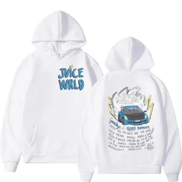 Rapper Juice Wrld Mode Hættetrøje Mænd Hip Hop Afslappet Efterår Pullover Top Sort M