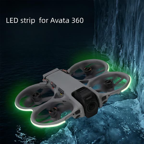 LED-lysstribe til DJI Avata 360, natflyvningslysende antikollisionsadvarselslysstribe, lysstyrkejusterbar lampestribe til Avata Blue