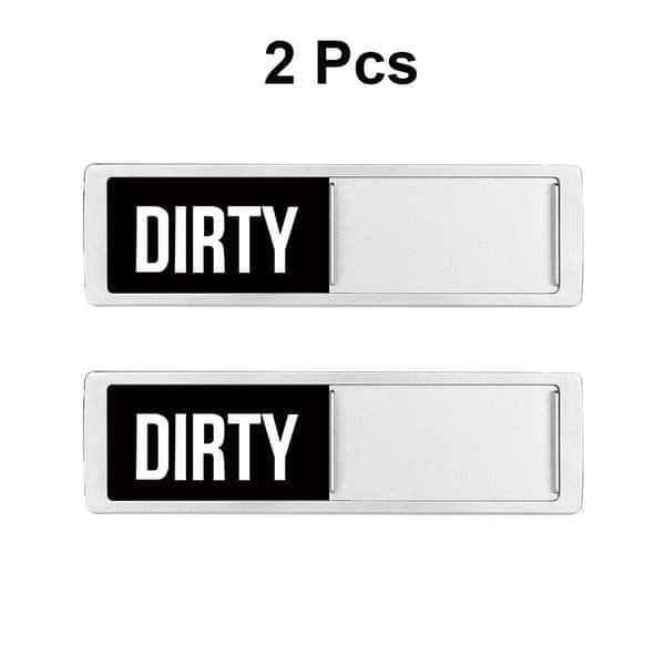 2 st ren smutsig skylt ren smutsig magnet magneter skylt silver