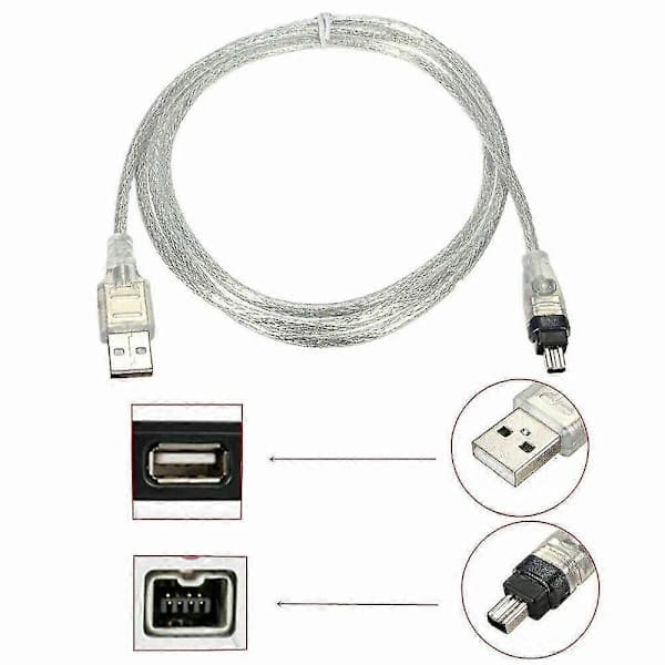 FireWire IEEE 1394 til USB-kabel til Mini DV HDV-videokamera til videoredigering på pc
