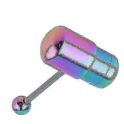 Kropspiercing Tungering med Vibration - Cool Håndvægt Design i Rustfrit Stål Multicolor