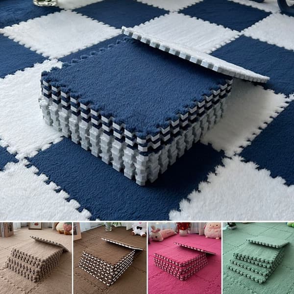 10 stk 30*30cm Baby Lekematte Treningsmatte for barn LYS Lys Kaffe light coffee