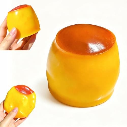 Knusende Squishy Stressbold, Karamelbudding Stressbold Squishy, Lerfyldt Perle Squishy Sensorisk Klemmelegetøj til Voksne Festfavorit Klemme