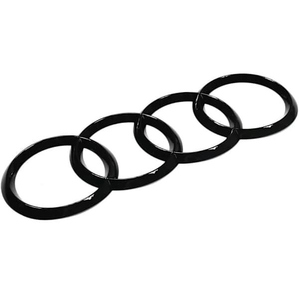 Audi 8 Logotyp Ring W9071802 Emblem Black Edition Logotyp Svart