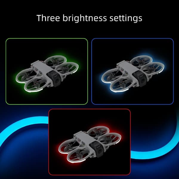 LED-lysstribe til DJI Avata 360, natflyvningslysende antikollisionsadvarselslysstribe, lysstyrkejusterbar lampestribe til Avata Red