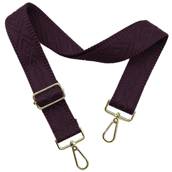 Axelremsväskor för handväskor Breda axelremsväskor Justerbar ersättningsbroderad handväskrem för handväskor Gold Hardware-dark purple