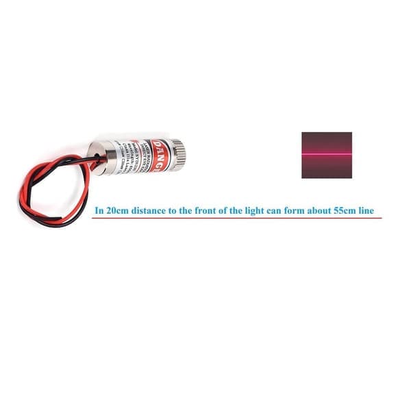 2 st röda laserdiode linjer 650nm 5mW rött laserhuvud linje 2st