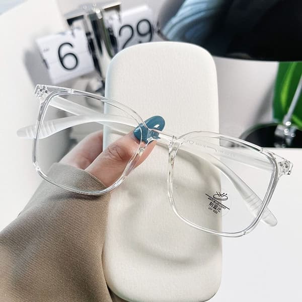 Överdimensionerade glasögon med anti-blått ljus, GRÅ Grå Grey