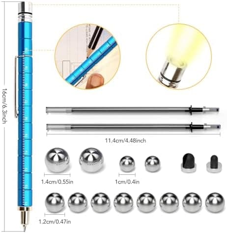 LARAH Stressavlastande Fidget Penna, Julklappar för Män och Tonåringar (Blå) Blue