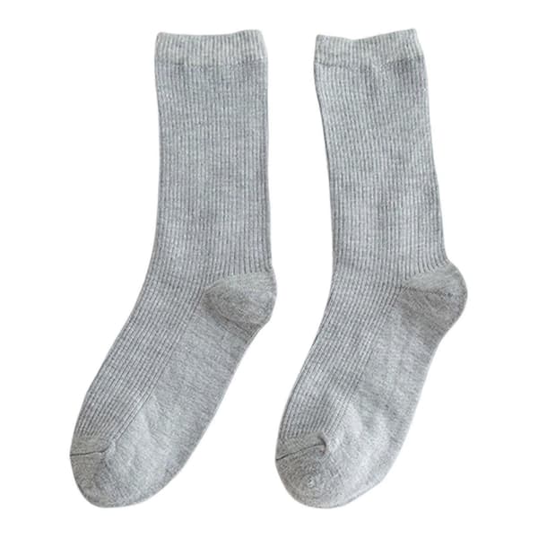Färgglada strumpor Tunna bomullsstrumpor Mjuka andningsbara högelastiska strumpor Kompatibla vuxna barn Light Gray Child