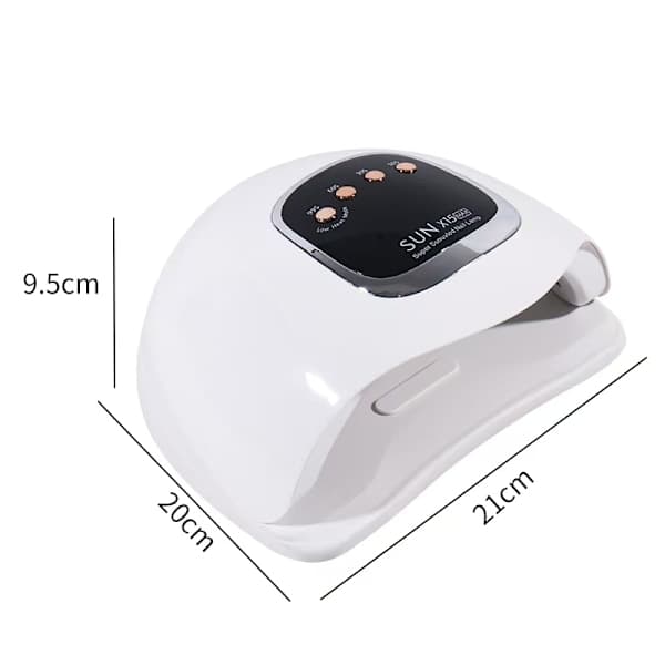 UV/LED-lampe med timerfunksjon Hvit