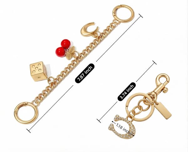 Väskberlock, söta handväskberlocker, väsktillbehörsberlocker, väskkedjor, handväskberlocker 3 C Chain-GOLO