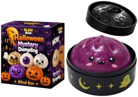 Halloween Spooky Ghost Dumpling Squishies Legetøj, Dumplings Stressbolde til Voksne Fidget Legetøj med Damper, Aflastning Fidget Sensorisk til Helligdage & 115#purple