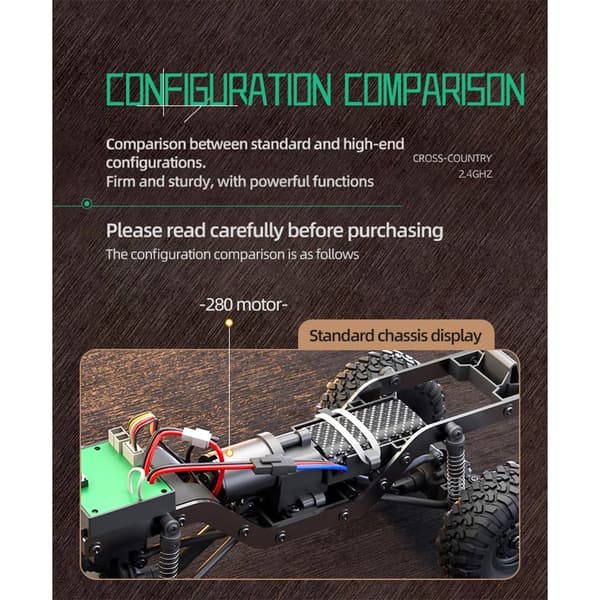 1/16 RC Crawler Pickup-stil RC Lastbil Gave til Voksne Black