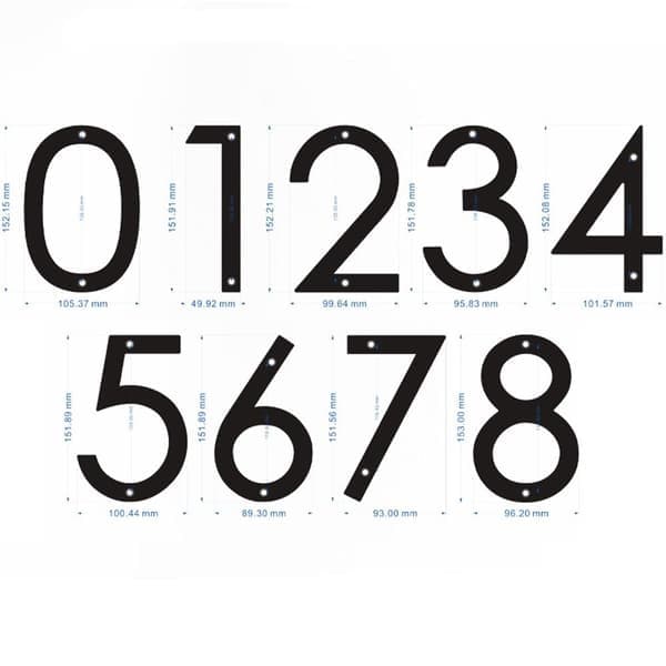 6\" Flytande Husnummer Moderna Husnummer 3 3 3 3