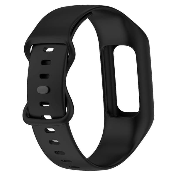 Integreret silikoneurrem til Fitbit Charge 6/5/4/3, urrem med etui 25-26s Black