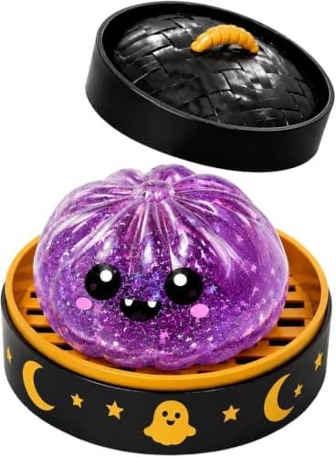 Halloween Spøgelse Dumpling Squishies Legetøj, Sød Spooky Klemme Squishy med Damper, Blød Sensorisk Fidget Stressbold til Halloween Festgaver, Style 5