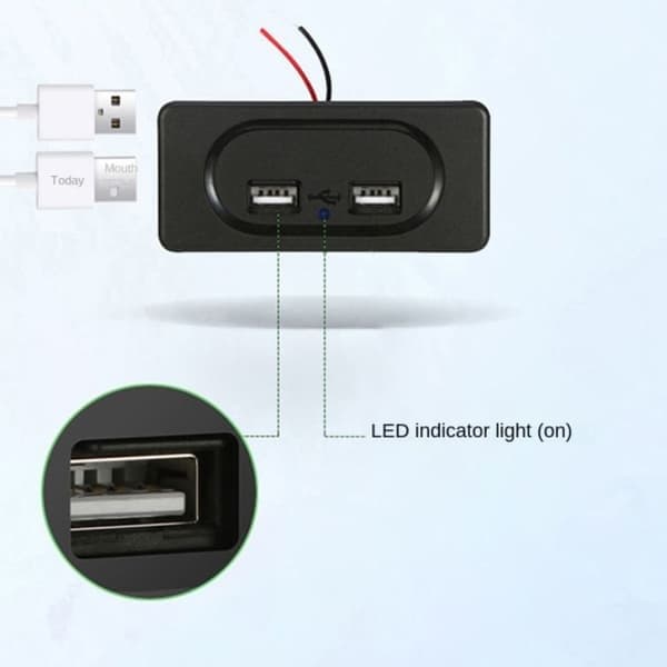 Billaddare USB-laddningsport