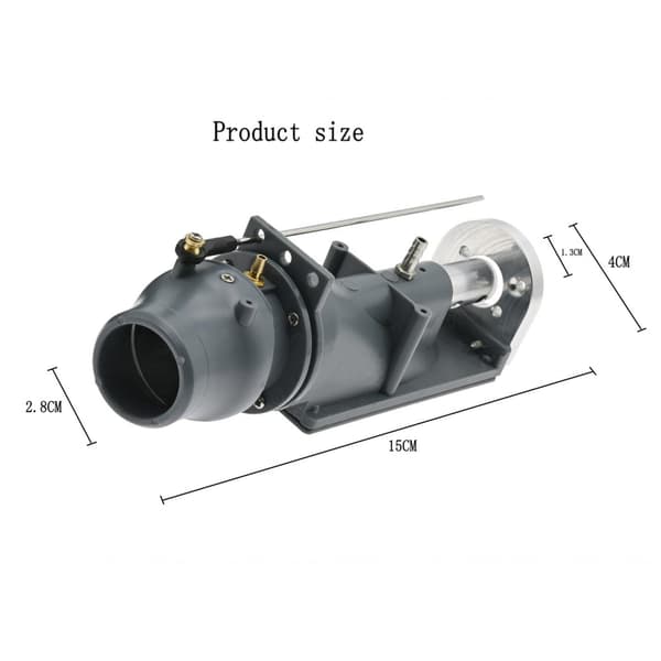 RC Båt Jetpumpe Børsteløs Thruster Tilbehør Propell Rørmodell Båt Gummirør Spraykomponent Utskiftbar Egnet for RC Modell, Grå Gray