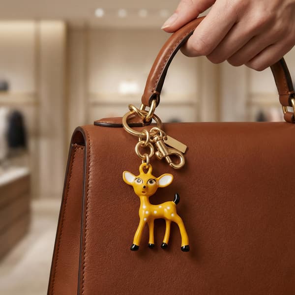 Väskberlocker för handväskor - Söt handväskkedjeberlock - Väskaccessoarer Berlocker för kvinnor Fawn-yellow