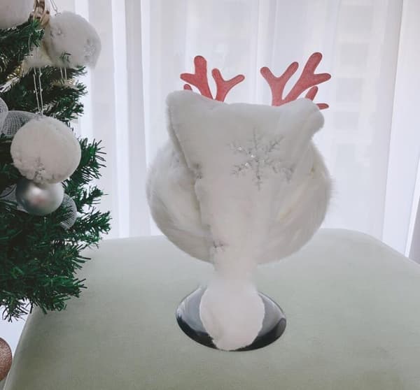 Tomteluva för vuxna med glitter och snöflinga, silver silver