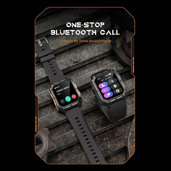 2024 Ny C20pro Smartwatch Pulsmätare Bluetooth Samtal Information Push Smart Armband Sportklocka App Dafit DB Orange