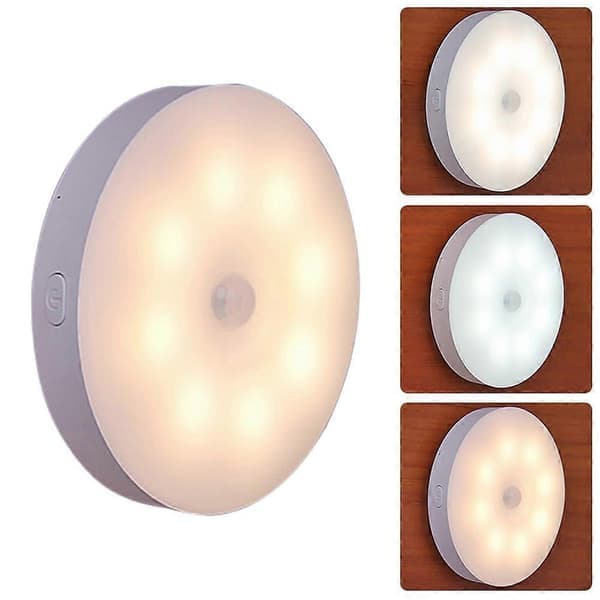 Smart LED-nattlys med bevegelsessensor og 3 fargemoduser for soverom