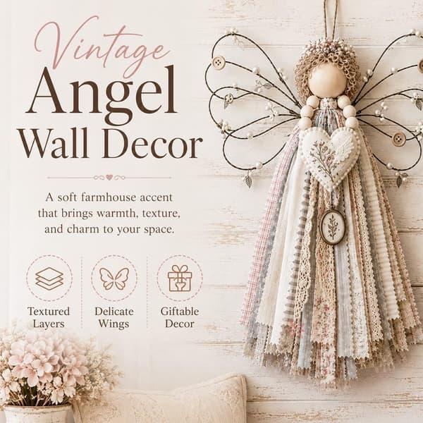 Engel Stofophæng DIY Sæt DIY Stofophæng Ornament Sæt Håndlavet engel Multicolor1