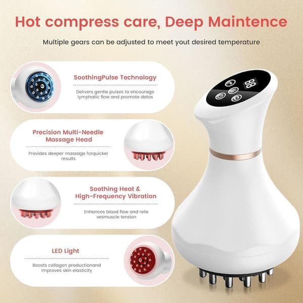 Lymfedrænage massager – Dyb massage til krop & cellulite hvid