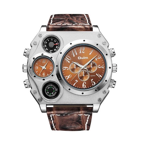 Stilren Rund Klocka Display Termometer Dubbel Timer