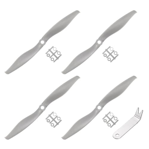MECCANIXITY 7x6 tommer RC-propeller, 2-bladede propeludskiftninger grå højhastighedspropel med adapterringe og propel-nøgle til RC-fly 4 7" x 6"