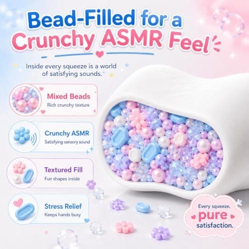 Sprød sæbe Squishy Asmr perlefyldt, Sprøde sæbe Squishies Soap White